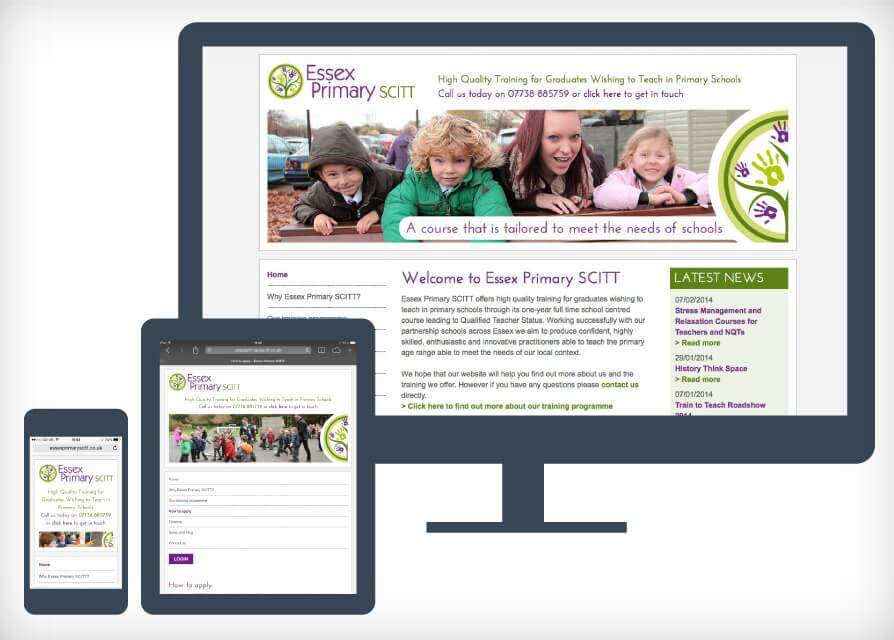 Logo and responsive Essex website design for teacher training provider