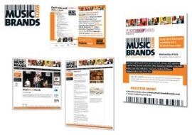 logo, website and marketing design for Music Week Conference